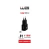 WG - Síťová nabíječka 1x USB-A, Quick Charge 3.0, 5V-9V-12V, + kabel USB-A na Type-C, černá