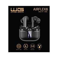 WG - Bluetooth sluchátka WG AirFlex 8, ENC + ANC, černá