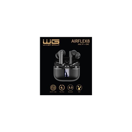 WG - Bluetooth sluchátka WG AirFlex 8, ENC + ANC, černá