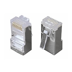 Solarix Konektor RJ45 CAT5E STP 8p8c stíněný neskládaný na licnu / 100 ks
