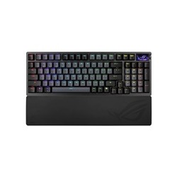 ASUS klávesnice ROG Azoth 96 HE, Mechanická, Bezdrátová, BT, RF 2.4GHz, CZ/SK, černá