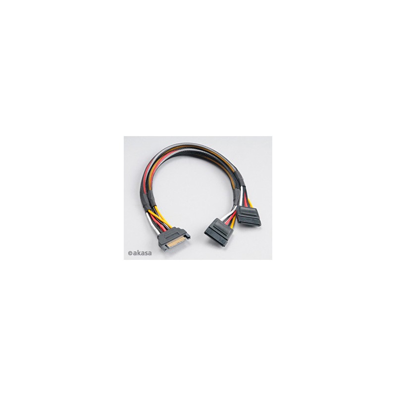 SATA napájecí rozdvojka Sata(M) na 2xSata(F) 30 cm