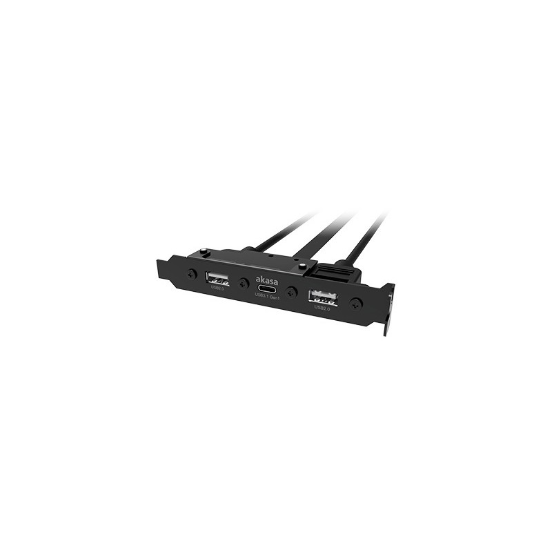 AKASA - USB 3.1 gen 1 typ C a 2xTyp A 2.0 záslepka