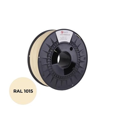 Tisková struna (filament) C-TECH PREMIUM LINE, PETG, slonová kost světlá, RAL1015, 1,75mm, 1kg