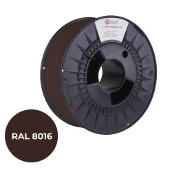 Tisková struna (filament) C-TECH PREMIUM LINE, PLA, mahagonová hnědá, RAL8016, 1,75mm, 1kg