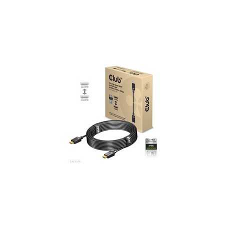 Club3D Ultra Rychlý HDMI™ Certifikovaný, 4K120Hz 8K60Hz 48Gbps M/M 5m/16.4ft, 28 AWG