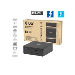 Club3D Dokovací stanice Thunderbolt 5 13v1, 1x M.2 SSD slot, 1xUSB-C TB5, 2xUSB-C,3xUSB-A,2xHDMI,1xmicroSD/SD,1xEthernet