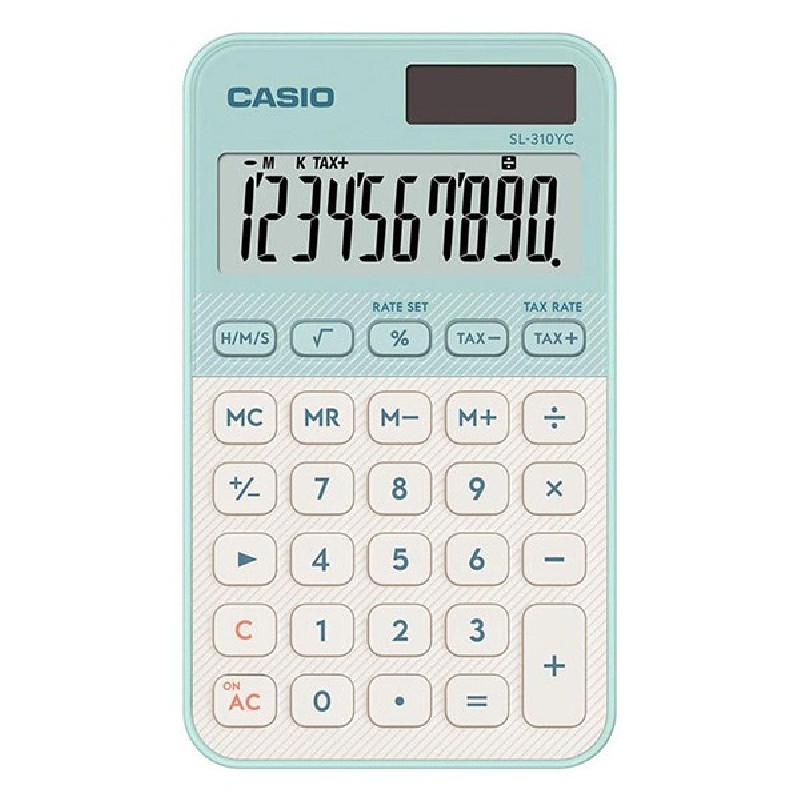 Casio Kalkulačka SL 310 YC LG, zelená, desetimístná, duální napájení