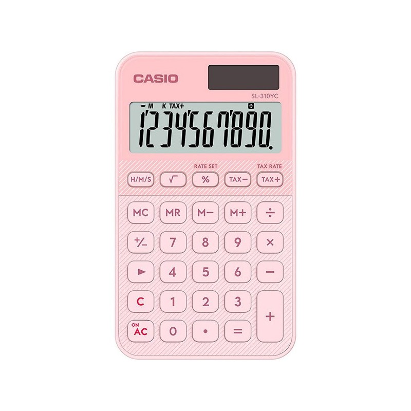 Casio Kalkulačka SL 310 YC LP, růžová, desetimístná, duální napájení