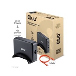 Club3D cestovní nabíječka 240W GaN technologie, 4xUSB-C, PPS + PD 3.1 Support