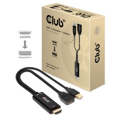 Club3D adaptér aktivní HDMI na DisplayPort 4K60Hz, M/F