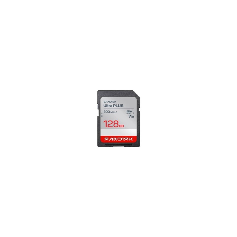 Sandisk Ultra PLUS SDXC karta 128GB UHS-I, V10, U1, C10, (200MB/s)