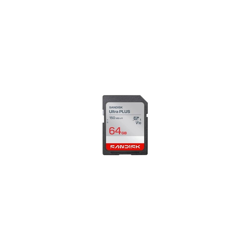 Sandisk Ultra PLUS SDXC karta 64GB UHS-I, V10, U1, C10, (150MB/s)