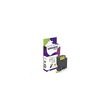 WECARE ARMOR páska pro DYMO S0720580, černá/žlutá, 12mm x 7m
