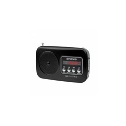 Orava RP 130 přenosný rádiopřijímač, SD Karta, výstup na sluchátka, LED displej, FM rádio, USB, AUX vstup, černý