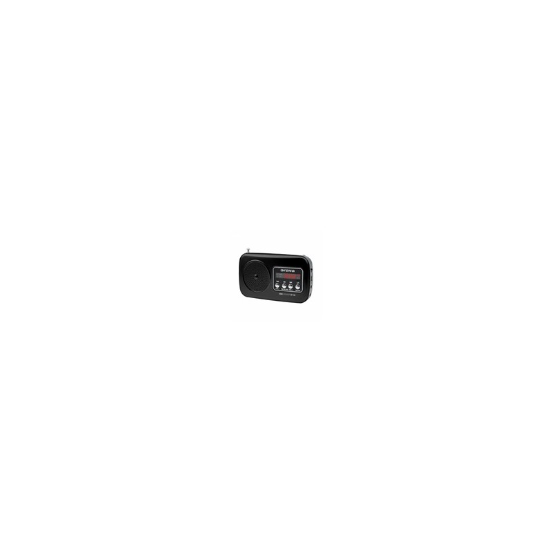 Orava RP 130 přenosný rádiopřijímač, SD Karta, výstup na sluchátka, LED displej, FM rádio, USB, AUX vstup, černý