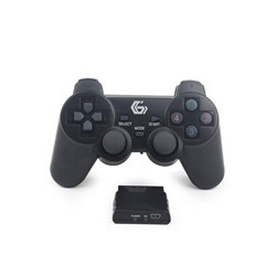 GEMBIRD gamepad JPD-WDV-01, vibrační, bezdrátový, PC/PS2/PS3, USB