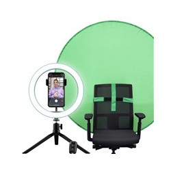 TRUST Kruhové Světlo + Green Screen Maku+ 2-in-1 Streaming Kit