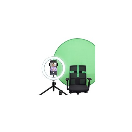 TRUST Kruhové Světlo + Green Screen Maku+ 2-in-1 Streaming Kit