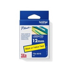BROTHER TZE631S - kazeta TZ šířky 12mm, laminovaná TZE-631S, žlutá/černé písmo - 4metry