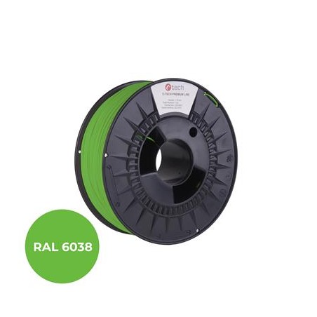 Tisková struna (filament) C-TECH PREMIUM LINE, ABS, luminiscenční zelená, RAL6038, 1,75mm, 1kg