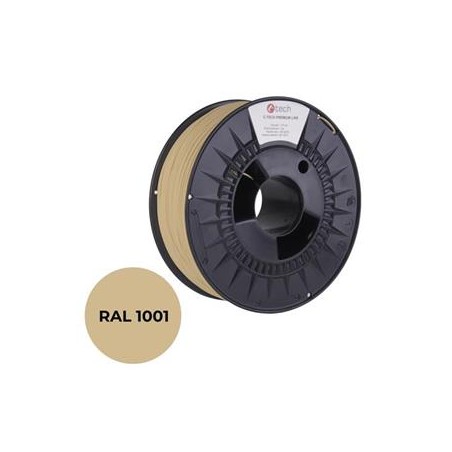 Tisková struna (filament) C-TECH PREMIUM LINE, PLA, béžová, RAL1001, 1,75mm, 1kg