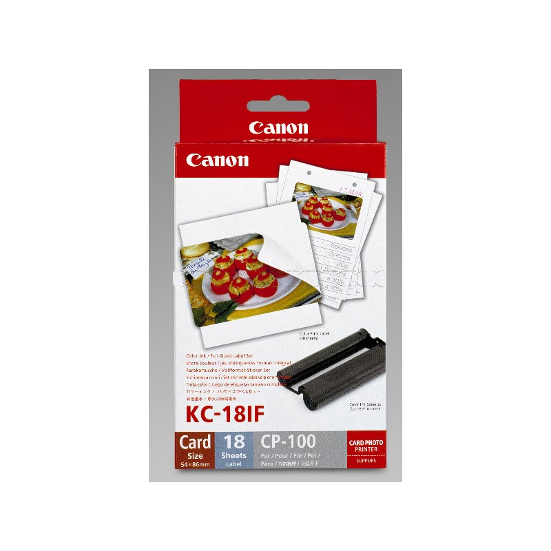 Canon KC18IF nálepka 54x86 18ks do termosublimační tiskárny