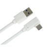 PremiumCord Kabel USB typ C/M zahnutý konektor 90° - USB 3.0 A/M, 2m bílý ku31cz2w