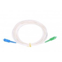 SC/APC - SC/UPC simplex 5m arm.bílý 3mm B3 LSZH