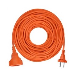 Solight 1z pohyblivý přívod - spojka, 25m, 2 x 1,5mm2, oranžová