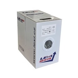 UTP kabel LEXI-Net Cat5E, drát, PVC, bílý, 305m, box