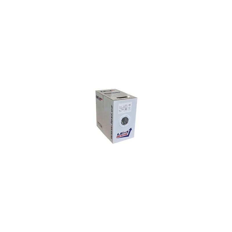 UTP kabel LEXI-Net Cat5E, drát, PVC, bílý, 305m, box