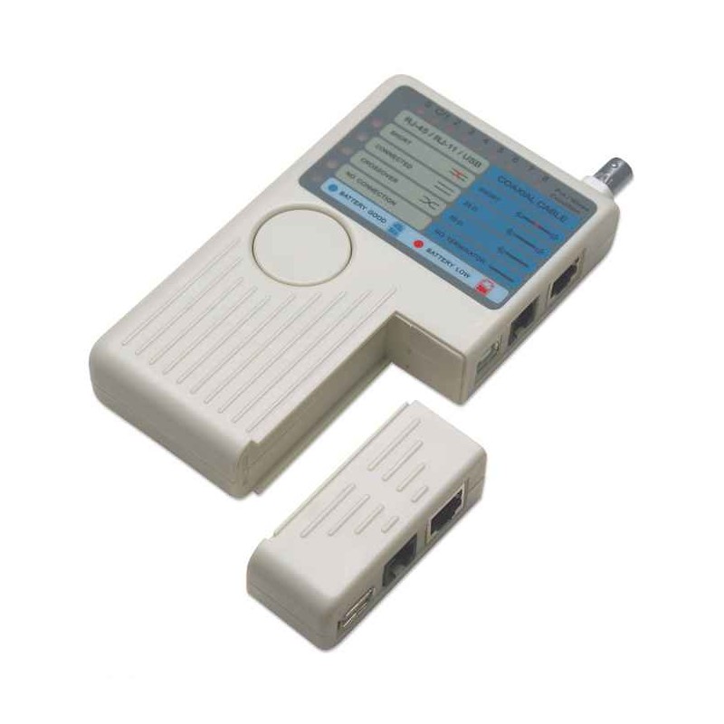 Intellinet Cable Tester, 4-in-1, RJ11, RJ45, USB and BNC