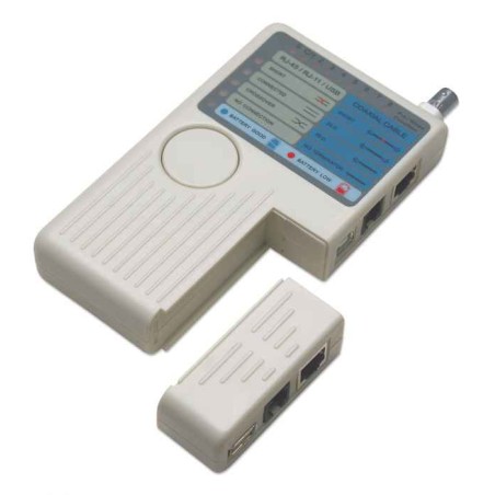 Intellinet Cable Tester, 4-in-1, RJ11, RJ45, USB and BNC