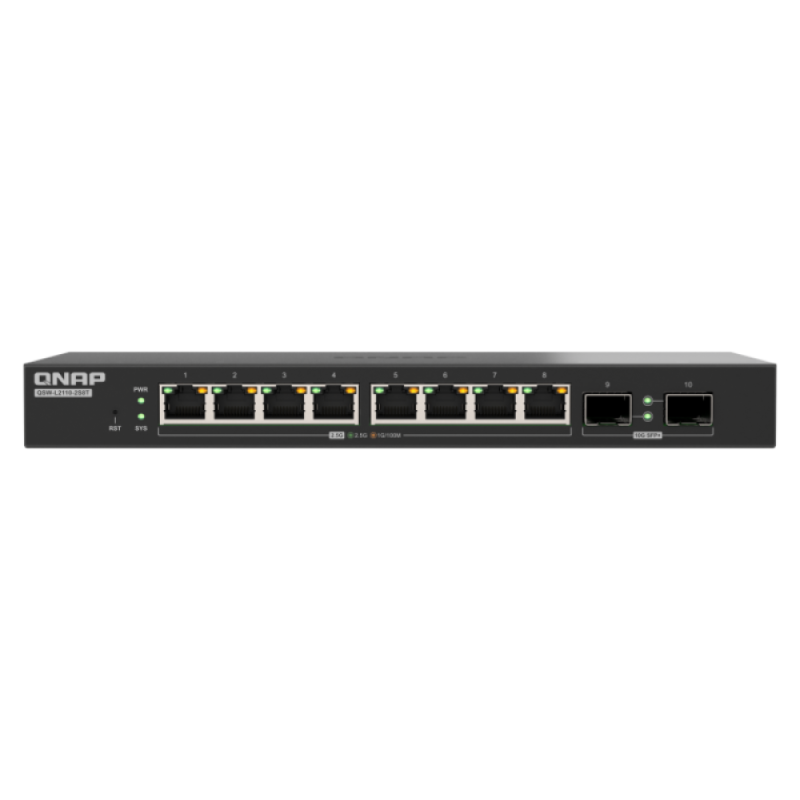 QNAP switch QSW-L2110-2S8T (8x 2,5GbE port, 2x 10Gb SFP+ port, Lite Managed)