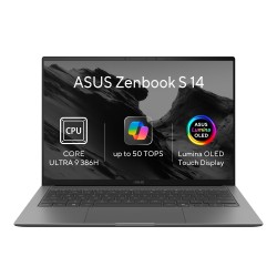 ASUS Zenbook S 14 OLED/UX5406AA-OLED234XZ/U9-386H/14"/2880x1800/T/32GB/1TB/Intel int/W11P/Gray/2R