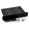 19" horiz.vent.j.4xVent.-220V/92W termost.2U černá