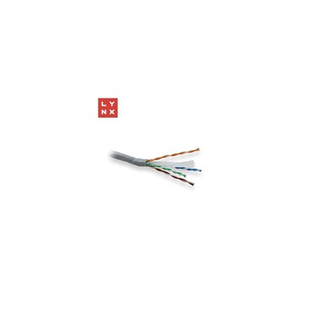 LYNX UTP kabel, Cat6, PVC (Eca), celoměděný, vnitřní, šedý, box 305m
