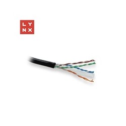 LYNX UTP kabel, Cat6, PE (Fca), celoměděný, venkovní, černý, box 305m