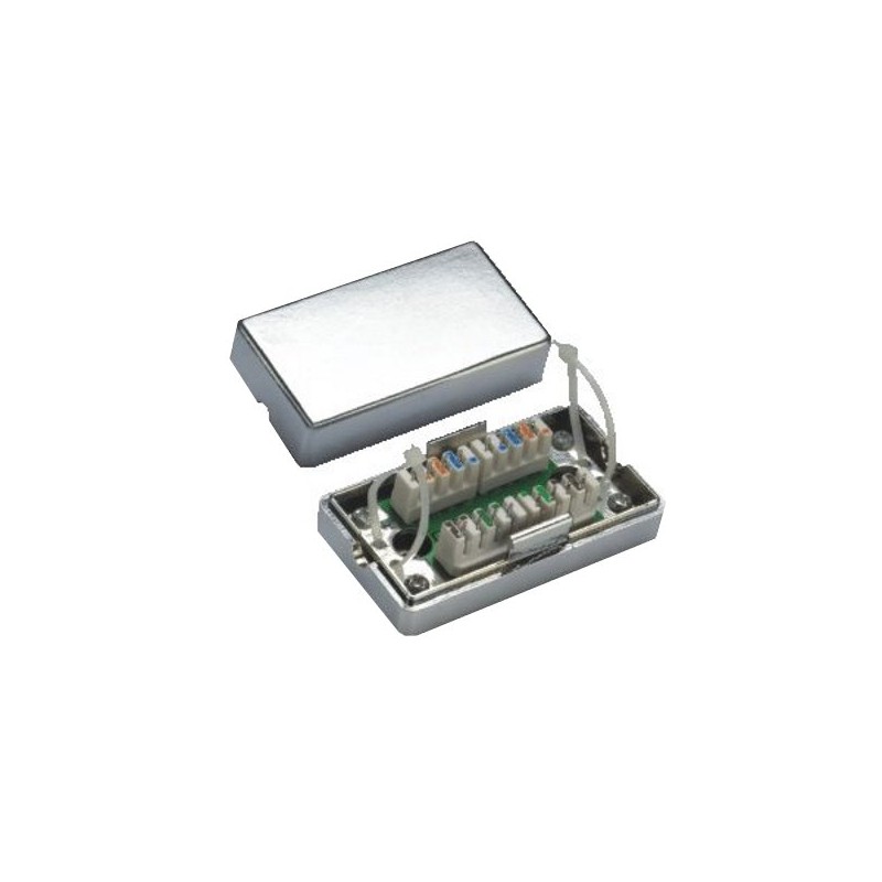 DATACOM Spojovací BOX STP Cat5e (2* zářez. pole) Silver