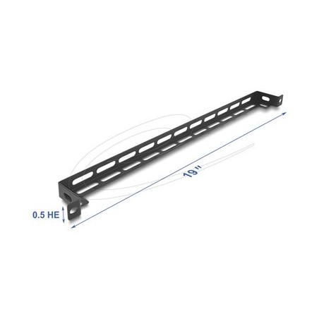 Delock 19 0.5U L-shaped panel 50 mm wit, Delock 19 0.5U L-shaped panel 50 mm wit