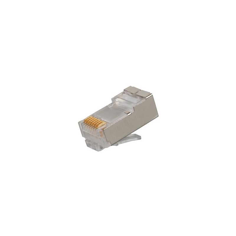 Konektor RJ45 CAT6 STP 8p8c na drát,100ks