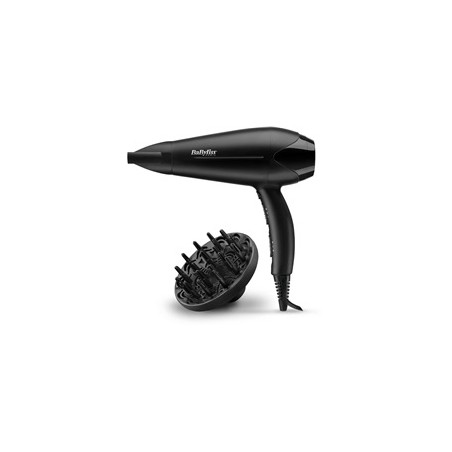 BaByliss D563DE fén, 2100 W, 2 rychlosti, 3 teploty, studený vzduch, s difuzérem, černý