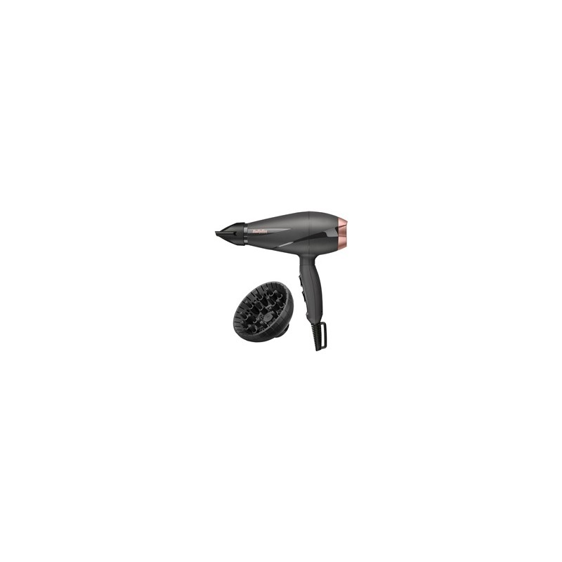BaByliss 6709DE fén, 2100 W, 2 rychlosti, 3 teploty, studený vzduch, ionizátor, difuzér, černý