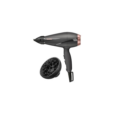 BaByliss 6709DE fén, 2100 W, 2 rychlosti, 3 teploty, studený vzduch, ionizátor, difuzér, černý