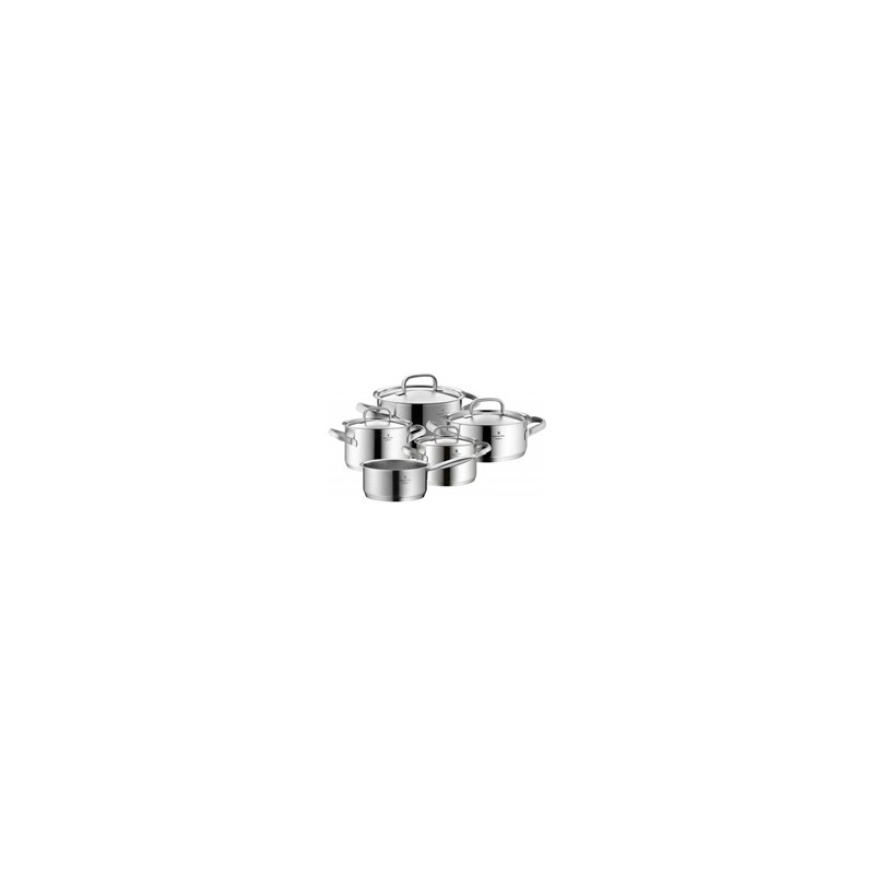 WMF sada hrnců Gourmet Plus, 5 ks, nerezová ocel Cromargan®, dno TransTherm® pro indukci