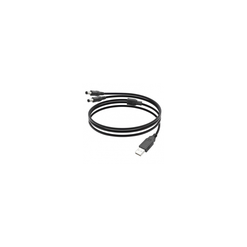 USB-Micro USB, 2,5mm DC split cable 120cm, Black