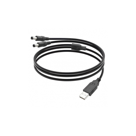 USB-Micro USB, 2,5mm DC split cable 120cm, Black