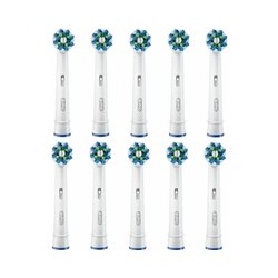 Oral-B Cross Action, náhradní hlavice 10 ks, bílé, oscilačně-rotační technologie, efektivní odstranění plaku