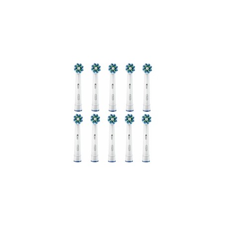 Oral-B Cross Action, náhradní hlavice 10 ks, bílé, oscilačně-rotační technologie, efektivní odstranění plaku